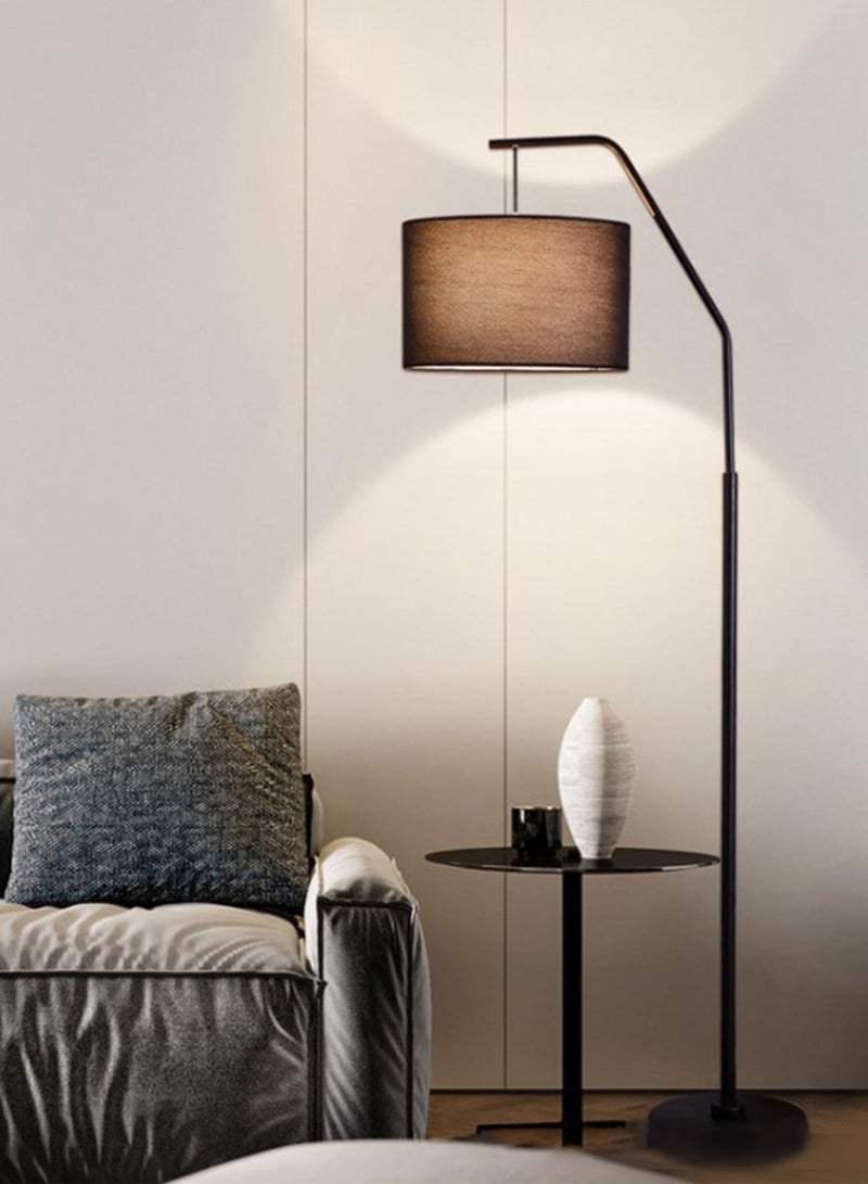 شاربدو مصباح أرضي LED رأسي بسيط إسكندنافي دافئ مضاد للوهج لحماية العين مصباح قائم لغرفة النوم وغرفة المعيشة إضاءة أرضية مع عاكس الضوء من القماش - Image 1